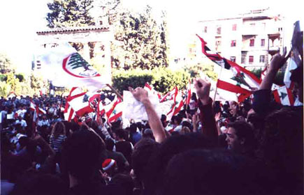 Beirut demonstration against Syrian occupation